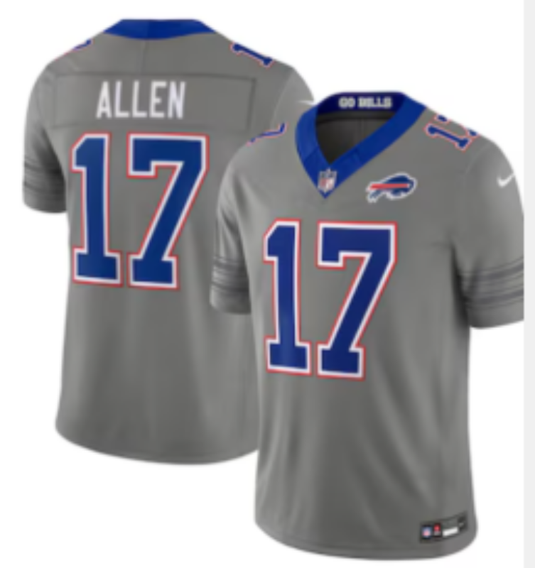 Men 2026 Buffalo Bills #17 Allen grey Nike Limited NFL Jersey 0704->oakland raiders->NFL Jersey